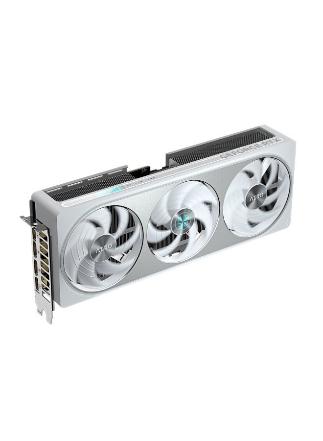 GIGABYTE GeForce RTX 5070 AERO OC 12G Graphics Card, 12GB GDDR7 192-bit, PCIe 5.0, Triple Fan WINDFORCE Cooling, DLSS 4, Ray Tracing, RGB, White, 3x DP 2.1 + HDMI 2.1, 2625MHz Boost, Dual BIOS | GV-N5070AERO OC-12GD  - Image 2