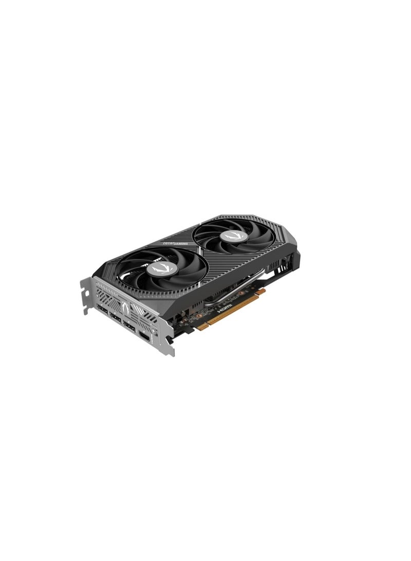 GAMING GeForce RTX 5060 Twin Edge OC 8GB GDDR7 Graphics Card, 3840 CUDA Cores, 128-Bit, Boost Clock 2600MHz, IceStorm 2.0 Dual Fan Cooling, PCIe 5.0, HDMI 2.1b & 3x DisplayPort 2.1, Ray Tracing, DLSS 4, Metal Backplate, Compact 2-Slot Design | ZT-B50600H-10M