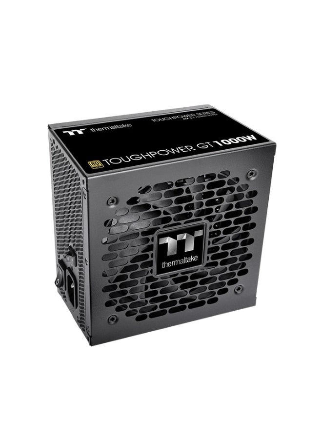 Thermaltake Toughpower GT 1000W Power Supply, ATX 3.1, PCIe 5.1 Ready, 80 PLUS Gold, Fully Modular, Native 12VHPWR Cable (600W), Single +12V Rail (70.8A), 120mm Hydraulic Bearing Fan, Smart Zero Fan, DC-to-DC Design, Active PFC, Black | PS-TPT-1000FNFAGK-3  - Image 2