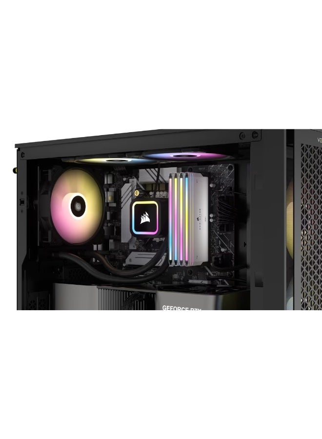 Dominator Titanium RGB DDR5 96GB (2x48GB) 6400MHz CL32 Desktop Memory Kit, Intel XMP Certified, White Heatsink, 11-Zone Dynamic RGB Lighting, DHX Dual-Path Heat Dissipation, Overclocking Ready | CMP96GX5M2B6400C32W White