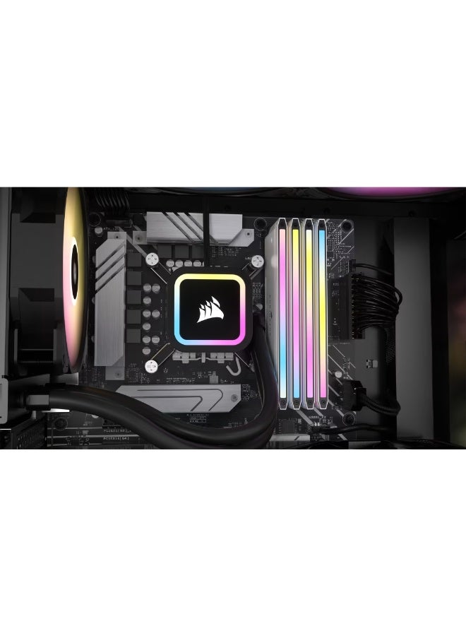 Dominator Titanium RGB DDR5 96GB (2x48GB) 6400MHz CL32 Desktop Memory Kit, Intel XMP Certified, White Heatsink, 11-Zone Dynamic RGB Lighting, DHX Dual-Path Heat Dissipation, Overclocking Ready | CMP96GX5M2B6400C32W White