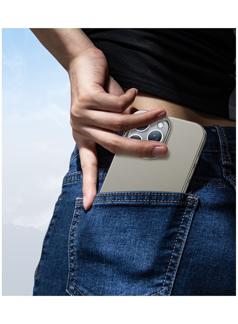 حافظة مغناطيسية رفيعة لجهاز آيفون 16 برو ماكس، حافظة هاتف رفيعة للغاية متوافقة مع MagSafe، مضادة للخدش بخفة مصنوعة من PC Bayer 6.9 بوصة OriginFit، رمادي تيتانيوم - Image 5