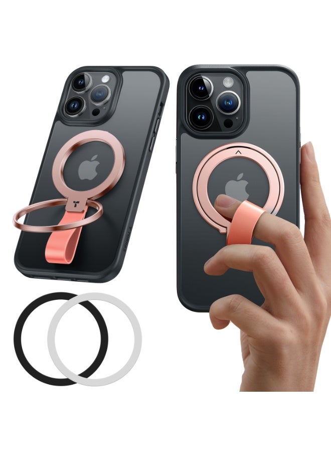 حامل هاتف مغناطيسي قابل للتعديل 2024، مناسب لحلقة PopSockets MagSafe القابلة للإزالة، لجهاز iPhone 16، 15، 14، 13، 12 11 Pro/Max/Plus/Mini، Samsung Galaxy، Google (ذهبي وردي)، حلقة Ostand - Image 3