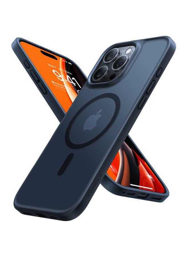 TORRAS Magnetic Shockproof for 16 Pro Max Case, [Compatible with MagSafe] [Mil-Grade Drop Tested] Translucent Slim Protective Case for 16 Pro Max Anti-Fingerprint Anti-Scratch, Guardian Magnetic Series, Black Black - Image 1