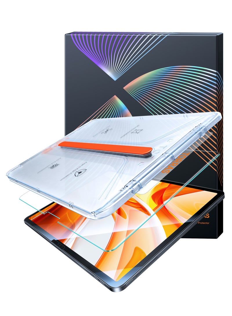 TORRAS iPad Pro 11 Inch Screen Protector M4 2024, Mil-Grade Shatterproof [TOP 9H+ Tempered Glass＆ One-Pull Installation] Anti-Scratch, Bubble Free, Apple Pencil Compatible, HD Clarity 11"inch Clear - Image 2