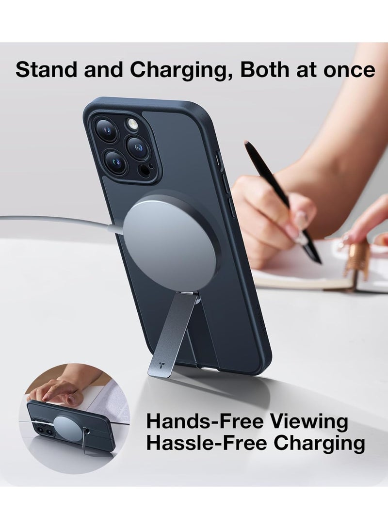 TORRAS Upgraded 360° Rotable Stand Magnetic Shockproof for iPhone 16 Pro Case with Full Camera Protection, Fit for MagSafe, 16FT Mil-Grade Shockproof Slim Phone Case for iPhone 16 Pro 6.3", Black Black  - Image 5