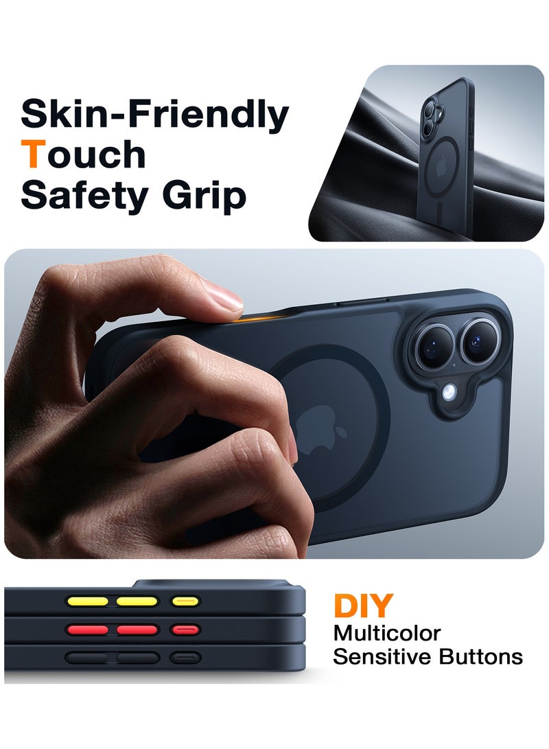 TORRAS Magnetic Shockproof Case For iPhone 16, 18N Mighty Magnetic,12FT Mil-Grade Drop Tested, Fit For MagSafe Protective Hard Back Plastic Slim Phone Case For iPhone 16 6.1", Guardian Magnetic Series (X00FX1528) Black Black - Image 2