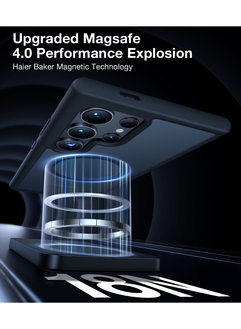 TORRAS Magnetic Shockproof for Samsung Galaxy S24 Ultra Case, [18N Mighty Magnetic] [12FT Mil-Grade Drop Tested] [Compatible with Magnetic] Protective Slim Case for Samsung S24 Ultra Case, Black Black - Image 3