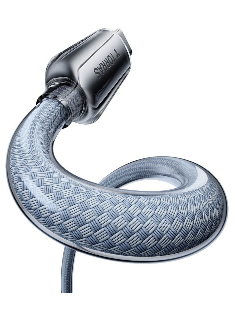 TORRAS USB-C To USB-C Cable 60W (1.2m) Mil-Grade Tested USB-C Charger Cable Fast Charge for iPhone 16/Plus/Pro/Pro Max, iPhone15/Plus/Pro/Pro Max, Samsung S25/Plus/Ultra, S24/Plus/Ultra, S23/Plus/Ultra, MacBook Air, Pro / iPad Pro/Air/Mini (Titanium Grey) Titanium Grey - Image 4