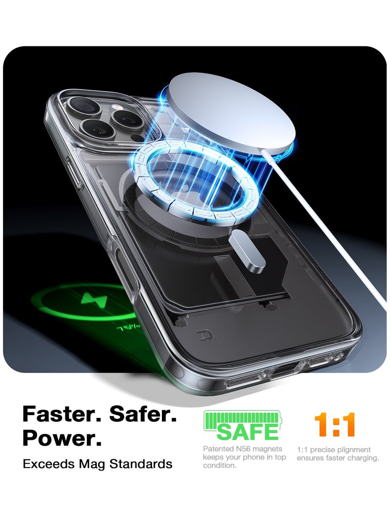 TORRAS Magnetic Shockproof for iPhone 16 Pro Max Case, [Compatible with MagSafe][Mil-Grade Drop Tested] Translucent Slim Protective Case for iPhone 16 Pro Max Anti-Fingerprint Anti-Scratch, Clear Clear - Image 4