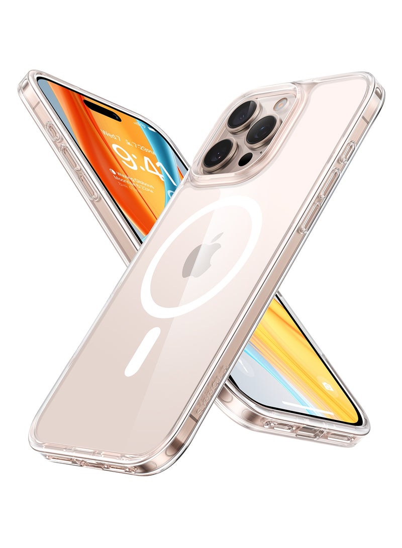 TORRAS Magnetic Shockproof for iPhone 16 Pro Max Case, [Compatible with MagSafe][Mil-Grade Drop Tested] Translucent Slim Protective Case for iPhone 16 Pro Max Anti-Fingerprint Anti-Scratch, Clear Clear - Image 1