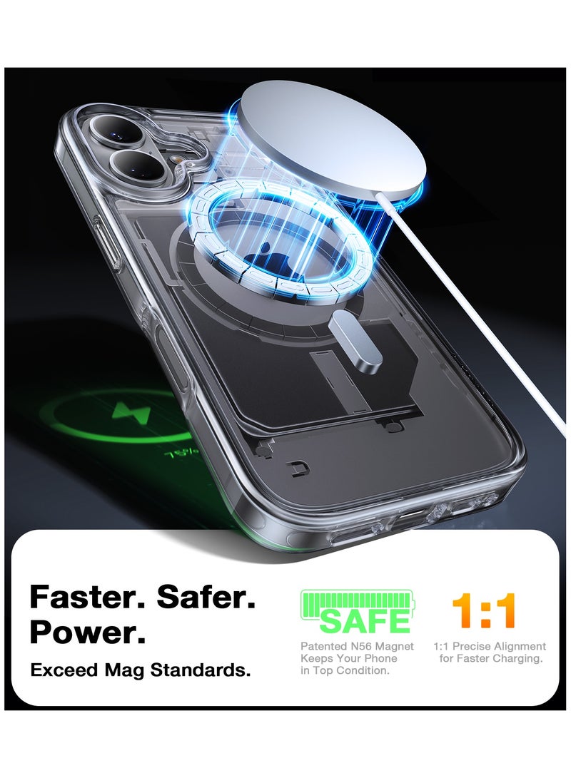 TORRAS Stronger Magnetic Shockproof for iPhone 16 Case, Fit for MagSafe, Never Yellow, 4X Mil-Grade Drop Protection, Protective Hard Back Plastic Slim Phone Case for iPhone 16 6.1 inches, Clear Clear - Image 4