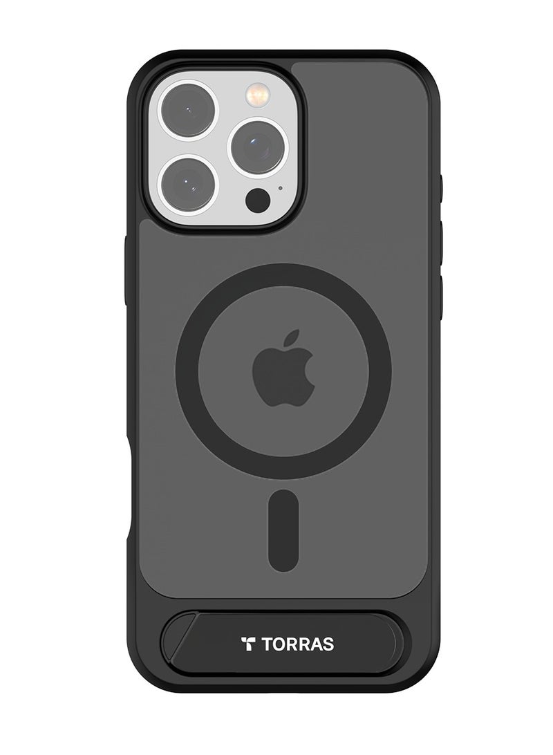 Strong Magnetic & Seamless Stand for iPhone 16 Pro Max Case, Fit for MagSafe, Mil-Grade Drop Protection, Adjustable Kickstand Phone Case for iPhone 16 Pro Max, Slim Frosted Matte Black Black - Image 5