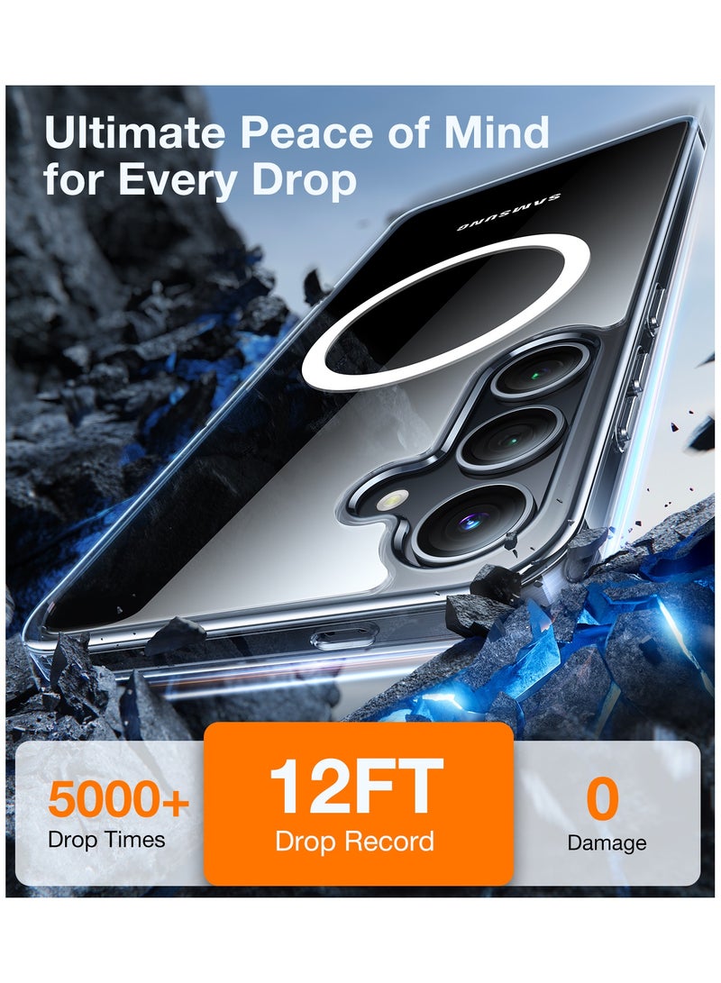 TORRAS Magnetic Crystal Clear for Samsung Galaxy S24 Plus Case, Snap to MagSafe, Drop Tested, Non-Yellowing Slim Fit Protective for 2024 Samsung Galaxy S24 Plus Phone Case, Clear Clear - Image 3