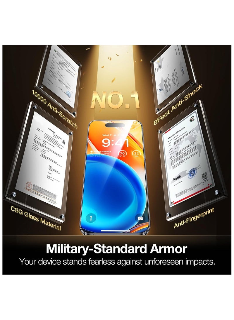 TORRAS Install Master Series (X00FX1013) Tempered Glass For iPhone 14 Pro Black Clear - Image 3