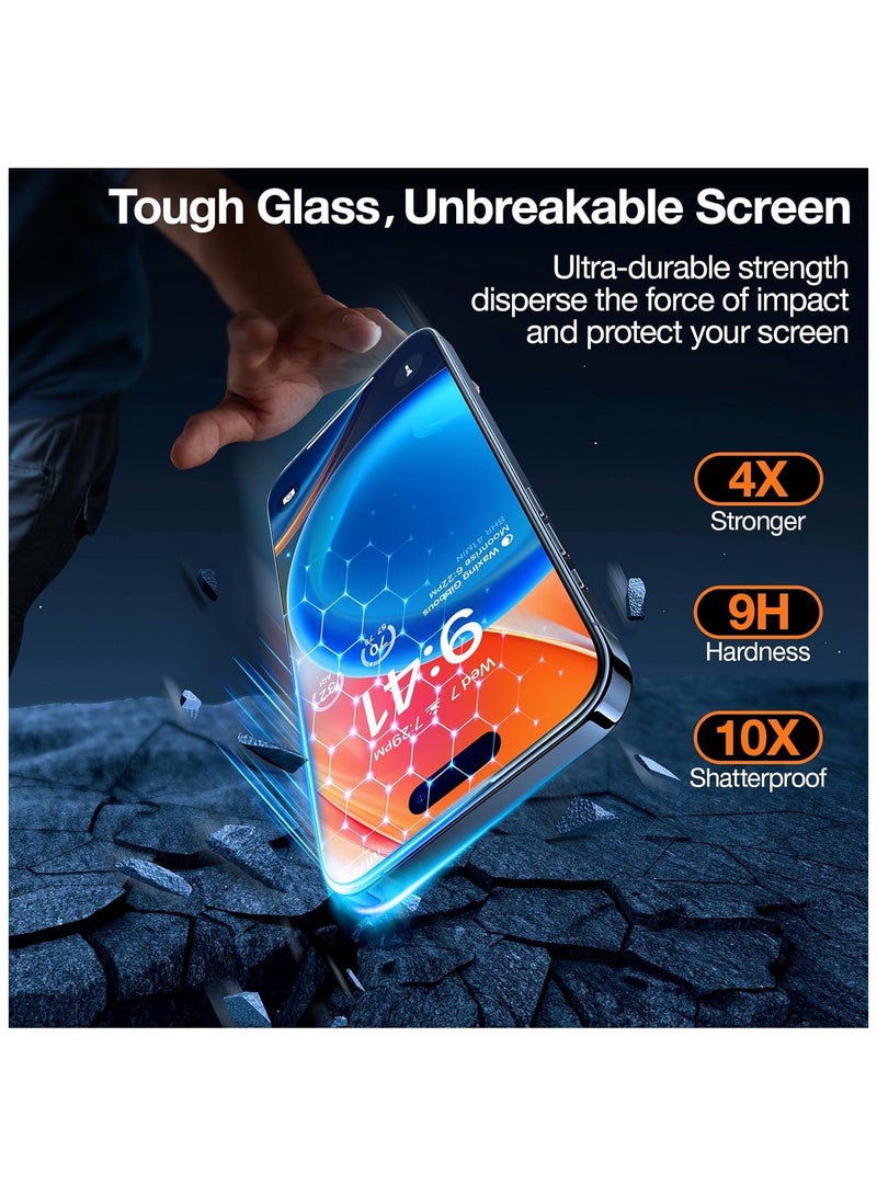 TORRAS Install Master Series (X00FX1013) Tempered Glass For iPhone 14 Pro Black Clear - Image 4