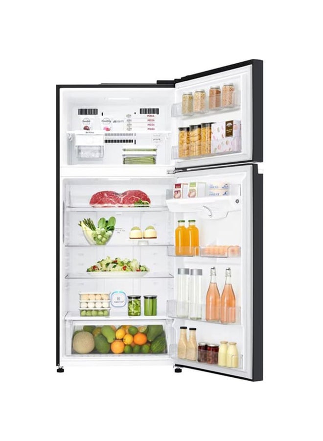 LG 547L Gross & 509L Net capacity Double Door Top Mount Refrigerator with Smart Inverter Compressor, DoorCooling, Fresh 0 Zone, Multi Air Flow, Smart Diagnosis LTC752SGGM Black Glass - Image 4