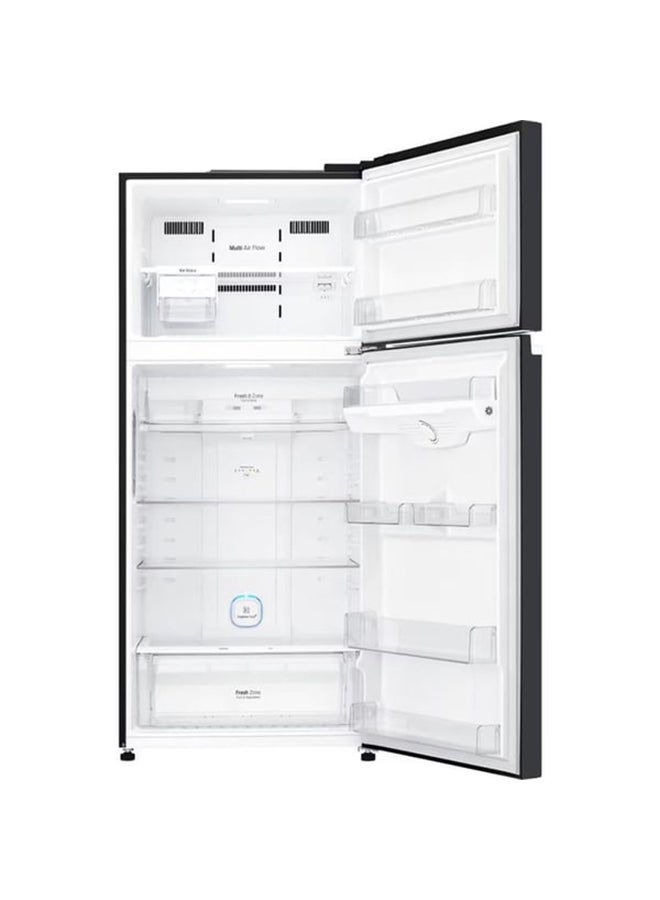 LG 547L Gross & 509L Net capacity Double Door Top Mount Refrigerator with Smart Inverter Compressor, DoorCooling, Fresh 0 Zone, Multi Air Flow, Smart Diagnosis LTC752SGGM Black Glass - Image 2