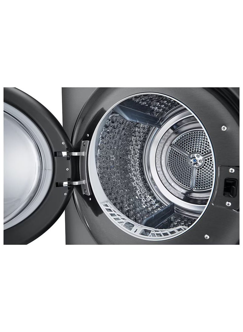 LG WashTower Commercial Stacker Front Loading Washer 12kg with Dryer 10kg, 1200 rpm W4W8BVPKZHM Dark Inox  - Image 5