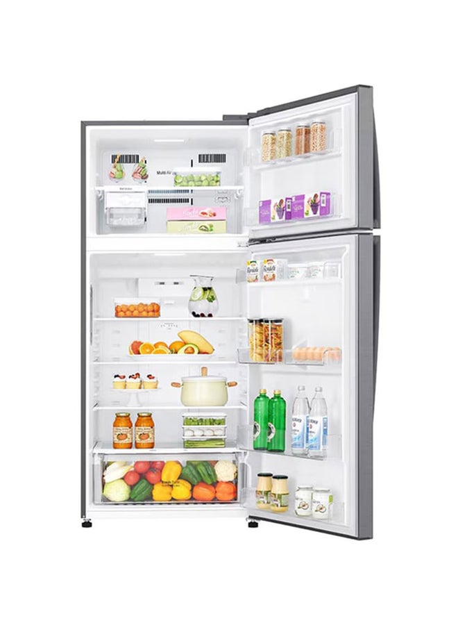 LG 509L Net capacity Double Door Top Mount Refrigerator with Smart Inverter Compressor, DoorCooling, Multi AirFlow, Humidity Controller, Smart Diagnosis LTC752HQCM Dark Graphite - Image 3