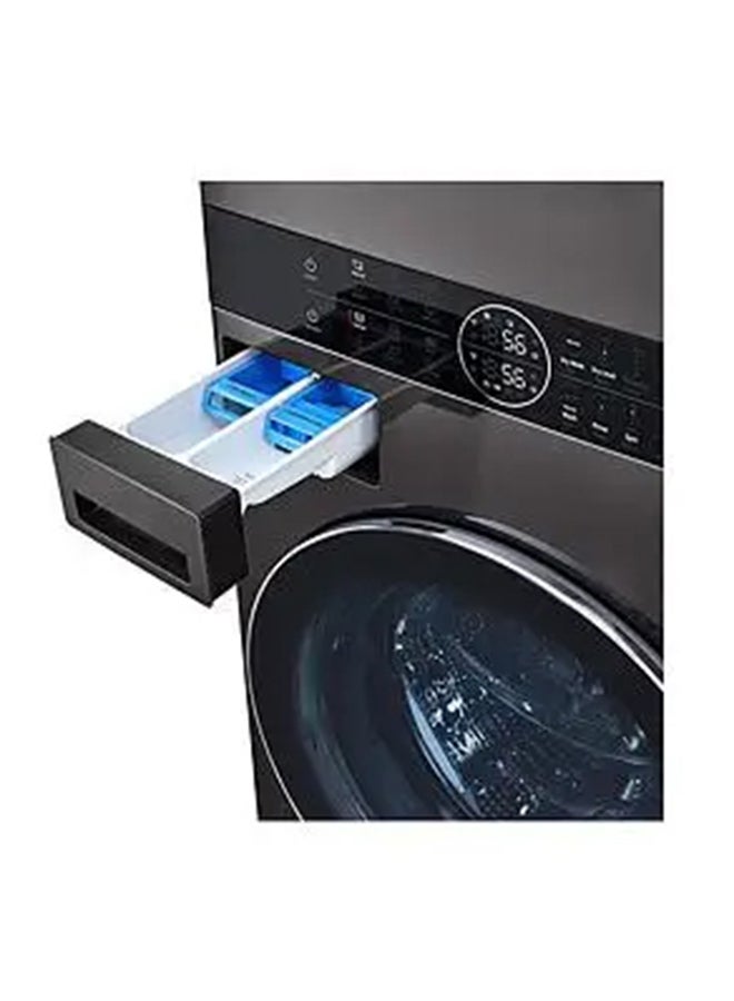 إل جي Wash Tower 19 Kg washer / 16 Kg dryer, 1100 RPM with Smart pairing, TurboWash 360, AI DD, Stainless steel drum Turbo wash, Smart pairing, Thinq wifi W1S1CVK2EHM Black  - Image 3