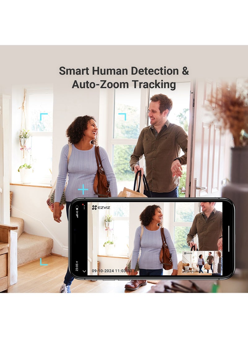 إيزفيز Security Camera CP1 Pro, 4K/8MP 360° Indoor Camera, Home Camera with Color Night Vision, Smart Camera with Human Shape & Loud Noise Detection with Auto-Tracking, Two-Way Audio, Dual-Band Wi-Fi  - Image 5