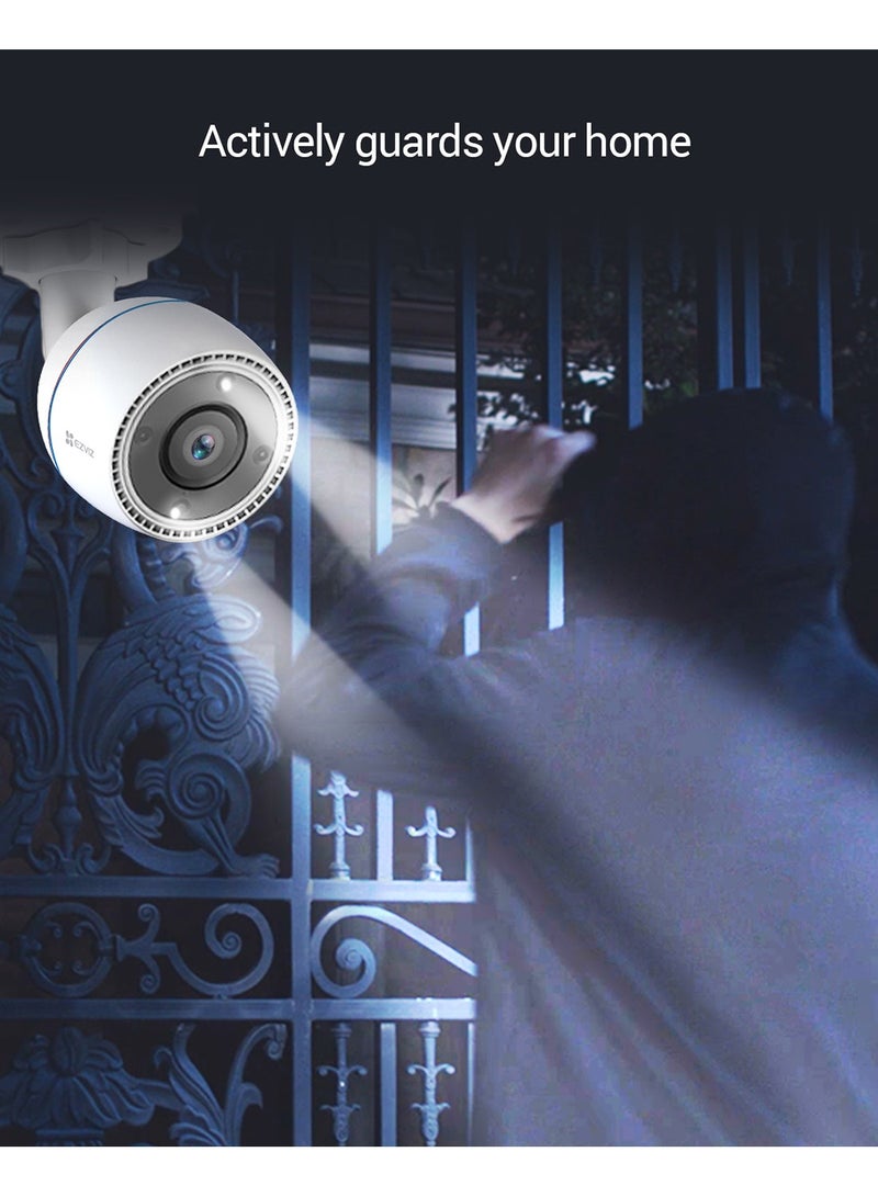 EZVIZ C3TN Color Security Camera, Outdoor Camera, FHD 1080p WiFi Camera with Audio Pick Up, Color Night Vision,Motion Detection,IP67 Weatherproof, Supports MicroSD Card Up to 256 GB - Image 3