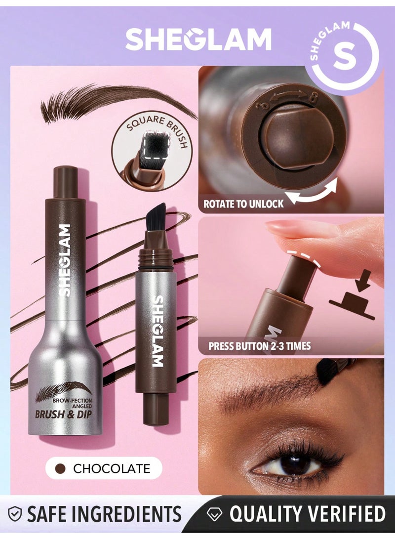 شيجلام SG Brow-Fection Angled Brush & Dip- Chocolate - Image 2