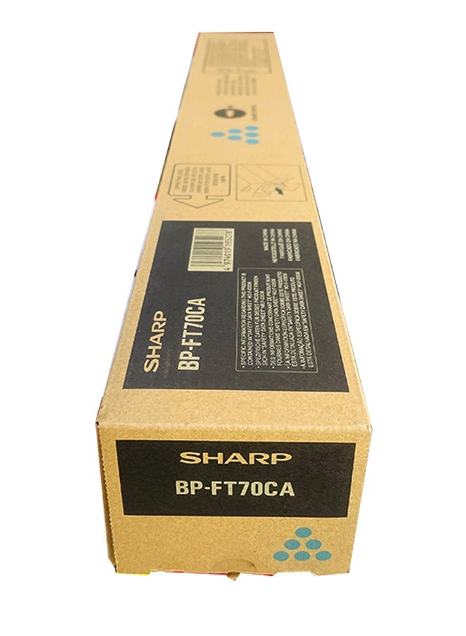 SHARP BP-FT70 Cyan Toner Cartridge, ~24,000 Pages Yield, For BP-50C31 | BP-FT70CA Cyan - Image 1