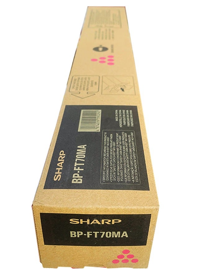SHARP BP-FT70 Magenta Toner Cartridge, ~24,000 Pages Yield, For BP-50C31 | BP-FT70MA Magenta - Image 1