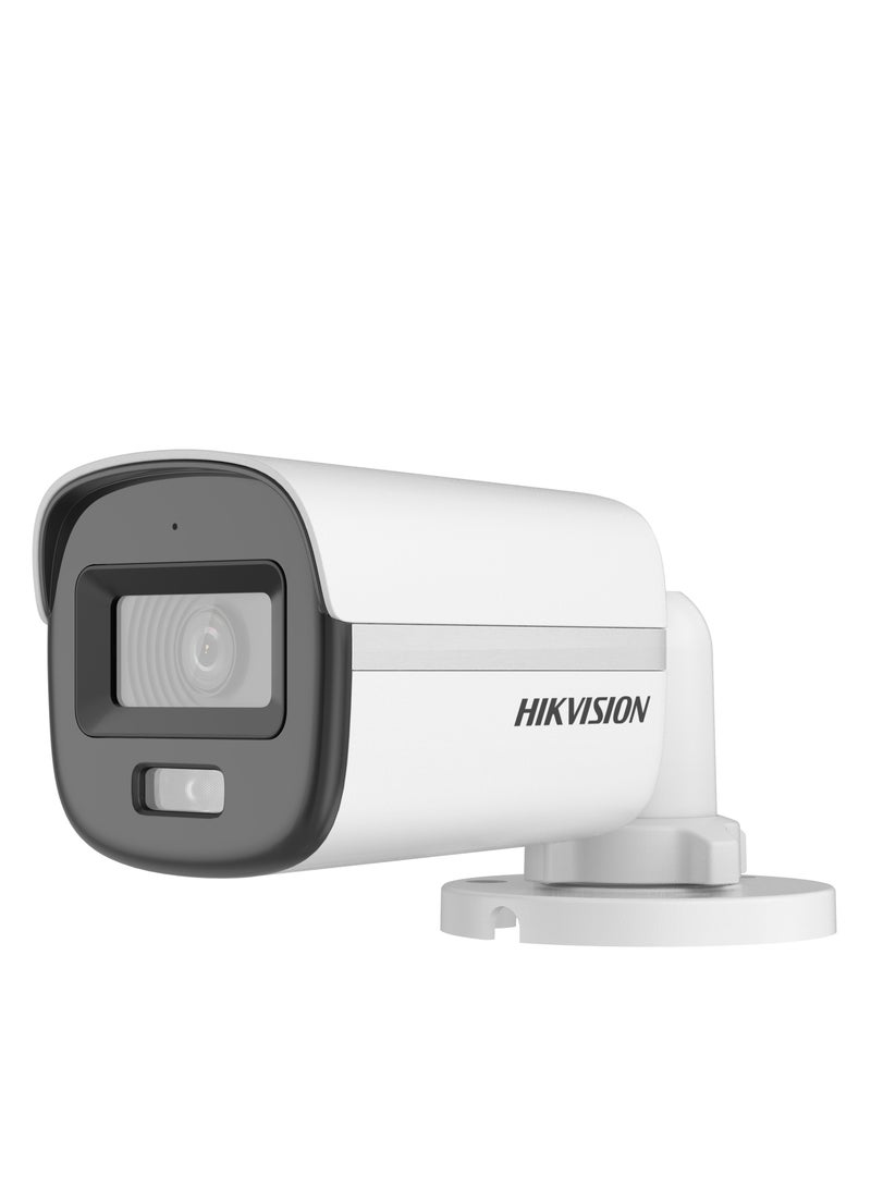 هيك فيجن DS-2CE10KF0T-LPFS ColorVu 3K Turbo HD Mini Bullet Camera | 3K 2960x1665 Resolution | 24/7 Full-Color Night Vision with Smart Hybrid IR & White Light LEDs (20m) | Built-in Microphone | 2.8mm Fixed Lens | IP67 Weatherproof | Switchable TVI/AHD/CVI/CVBS Output | 12V DC Power  - Image 1