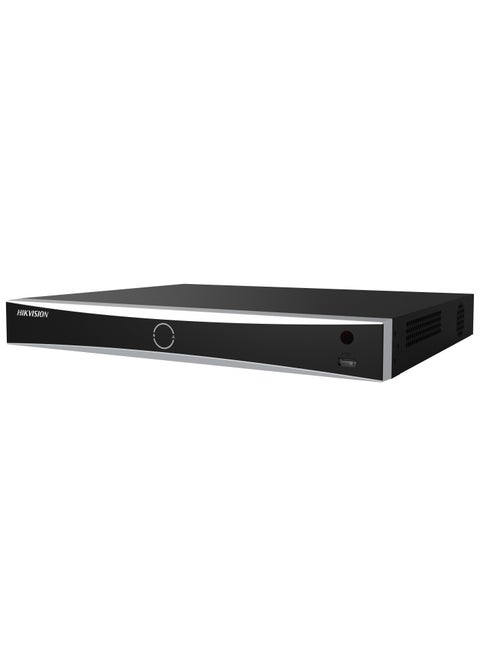 DS-7616NXI-K2/16P 16-Channel 4K AcuSense NVR with 16 PoE Ports, H.265+ Compression, AI Human/Vehicle Detection, Facial Recognition, Perimeter Protection, Dual HDMI/VGA Output, 2 SATA HDD Bays up to 20TB, 4K HDMI, Mobile App Support, ONVIF, Smart Search, Motion Detection 2.0 | (No HDD) Black