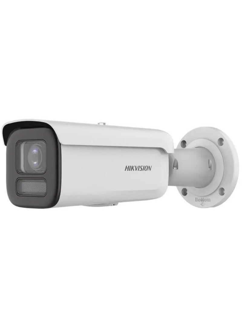 HIKVISION DS-2CD2687G2HT-LIZS 8MP Smart Hybrid Light ColorVu Motorized Varifocal Bullet Network Camera, 2.8-12mm Lens, AcuSense, DarkFighter, Full-Time Color, IR & White Light 60m, H.265+, 120dB WDR, IP66, IK10, PoE+, Human/Vehicle Detection, microSD up to 512GB, Audio/Alarm I/O  - Image 1