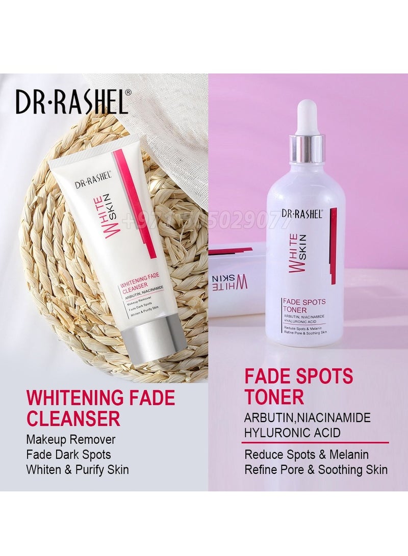 DR. RASHEL Whitening Fade Spots Skin Care Series 10pcs Set For Face And Body Skin Brightening Dark Spot Removal And Moisturizing Treatment  - Image 5