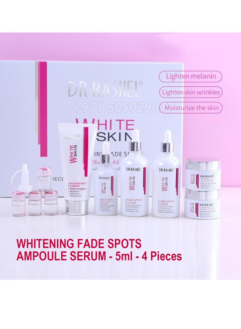DR. RASHEL Whitening Fade Spots Skin Care Series 10pcs Set For Face And Body Skin Brightening Dark Spot Removal And Moisturizing Treatment  - Image 2