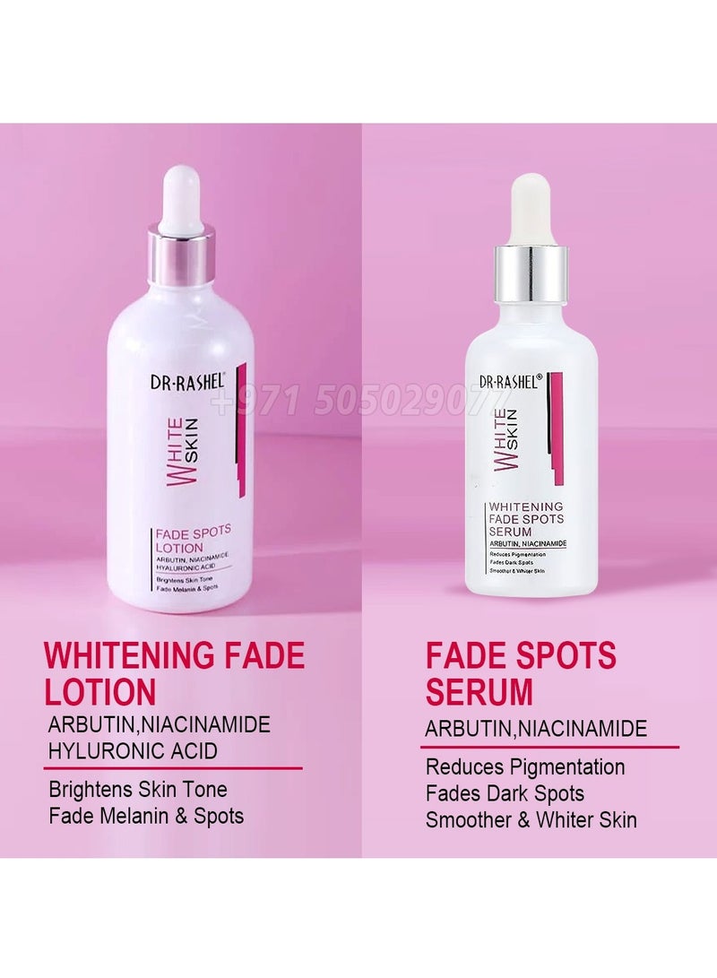 DR. RASHEL Whitening Fade Spots Skin Care Series 10pcs Set For Face And Body Skin Brightening Dark Spot Removal And Moisturizing Treatment  - Image 4