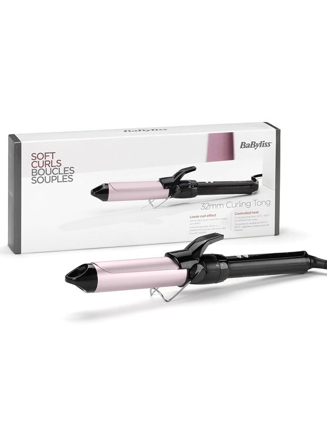 BaByliss Hair Curler | 32Mm Barrel For Wide Silky Curls | Satin Touch Coating | 10 Temperature Settings (110–180°C) | Ionic Technology For Smooth And Shiny Hair - C332Sde black - Image 1