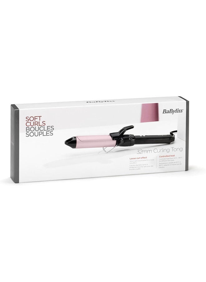 BaByliss Hair Curler | 32Mm Barrel For Wide Silky Curls | Satin Touch Coating | 10 Temperature Settings (110–180°C) | Ionic Technology For Smooth And Shiny Hair - C332Sde black - Image 2