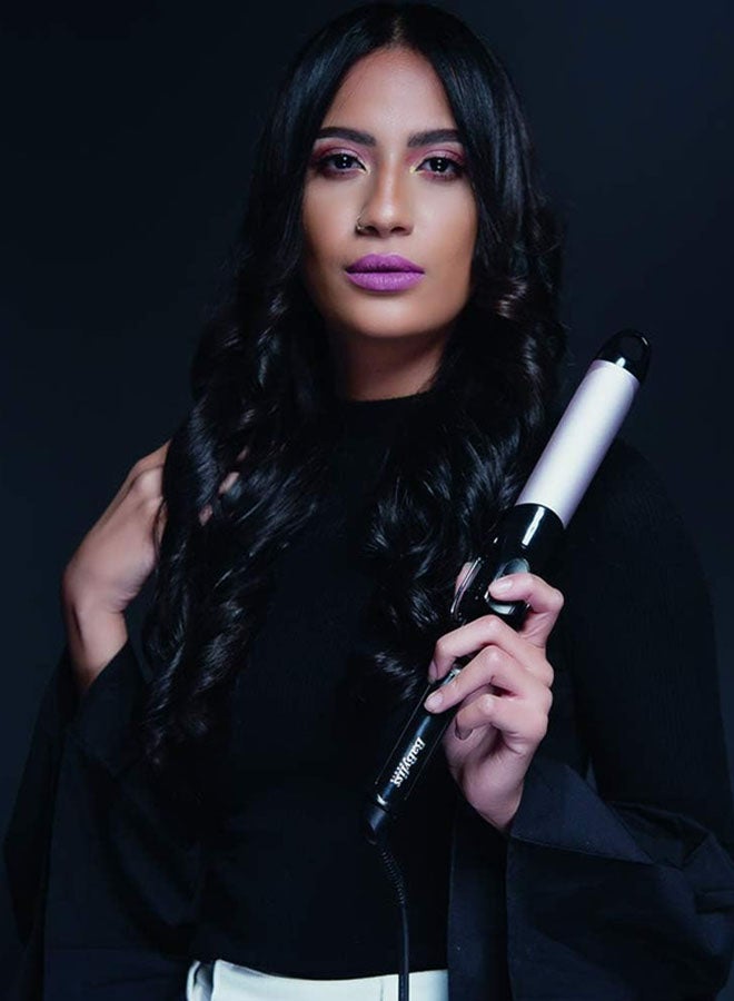 BaByliss Hair Curler | 32Mm Barrel For Wide Silky Curls | Satin Touch Coating | 10 Temperature Settings (110–180°C) | Ionic Technology For Smooth And Shiny Hair - C332Sde black - Image 5