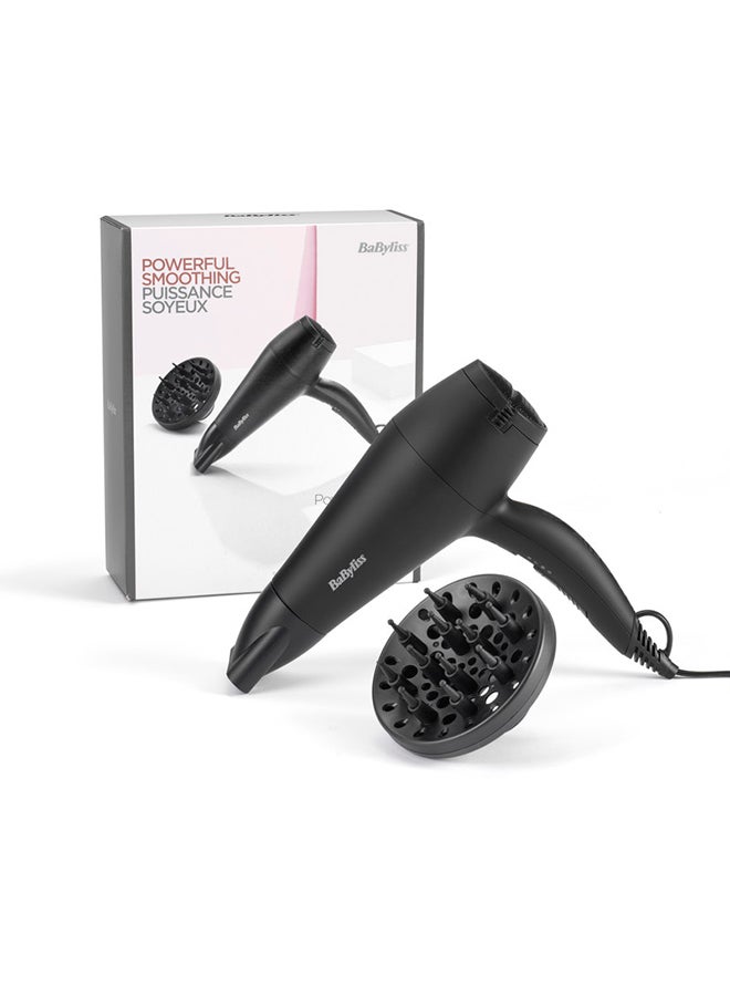 BaByliss Hair Dryer 2000W Powerful Motor For Fast Drying | Ionic Technology For Smooth And Frizz-Free Hair | 2 Heat/Speed Settings | Lightweight And Compact Design With Concentrator Nozzle - D215Dsde black - Image 1