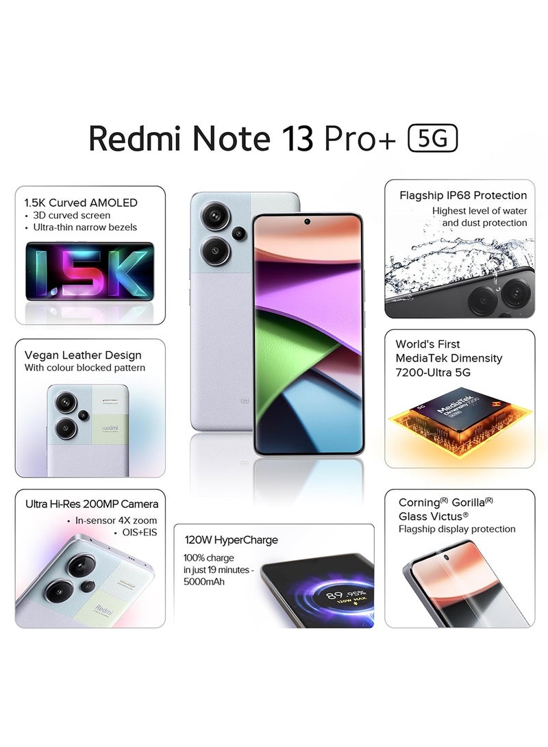 Xiaomi Redmi Note 13 Pro+ Dual SIM Purple 8GB RAM 256GB 5G - Global Version - Image 2