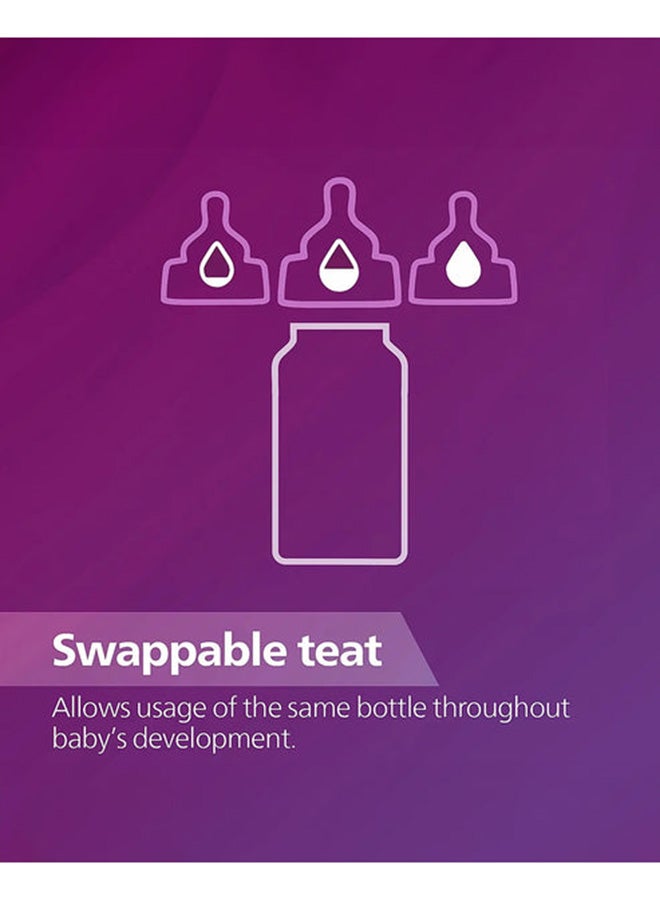 زجاجة تغذية فيليبس أفينت المضادة للمغص مع حلمة تدفق 1M+ من فراتيللي – (250 مل) - Image 5