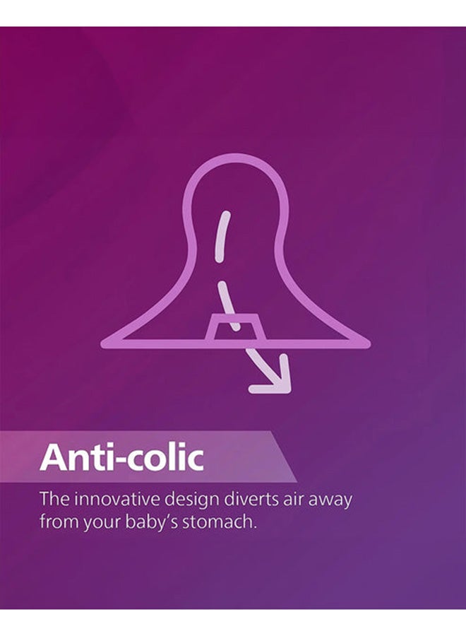 زجاجة تغذية فيليبس أفينت المضادة للمغص مع حلمة تدفق 1M+ من فراتيللي – (250 مل) - Image 3