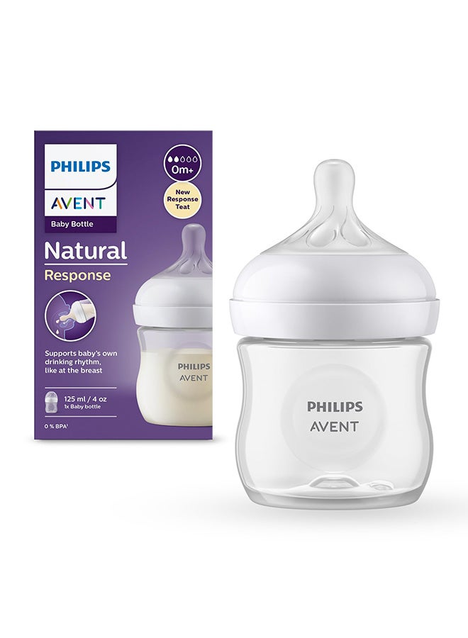 زجاجة تغذية طبيعية للأطفال من فيليبس أفنت | العلامة التجارية رقم 1 الموصى بها من قبل الأمهات في جميع أنحاء العالم | مثالية من 0 شهرًا فما فوق | تقنية الاستجابة الطبيعية تحاكي الرضاعة الطبيعية | حلمة مصممة بشكل فريد تطلق الحليب فقط عندما يشرب الطفل | عبوة من 1 | SCY900/01 - Image 1