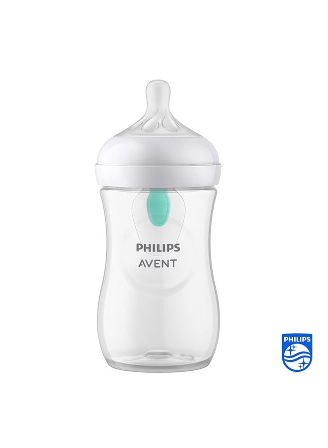 Philips Avent Natural Response Baby Bottle - 260ml Baby Milk Bottle with AirFree Vent | BPA Free for Newborn Babies Aged 1 Months+ (260ml with Airfree Vent) - Image 2