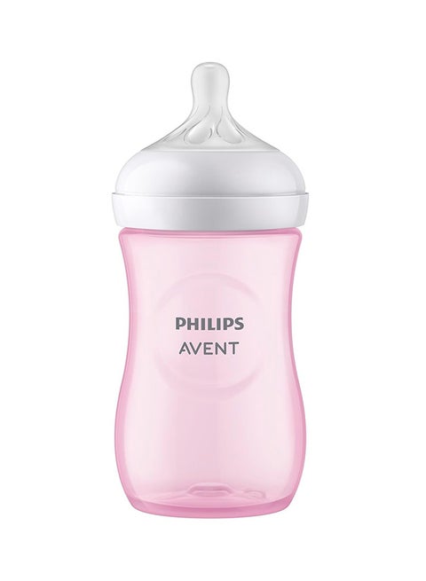 زجاجة حليب الأطفال فيليبس أفينت ريسبونس الطبيعية 3.0 - 260 مل، خالية من BPA للأطفال│وردي│9 أونصة/260 مل│1 م+│SCY903/11 MAXZIQF-CHARGER-M-1025