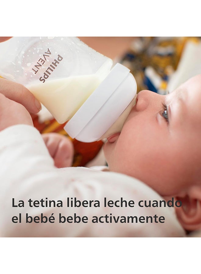 زجاجة حليب الأطفال فيليبس أفينت ريسبونس الطبيعية 3.0 - 260 مل، خالية من BPA للأطفال│وردي│9 أونصة/260 مل│1 م+│SCY903/11 MAXZIQF-CHARGER-M-1025 - Image 3