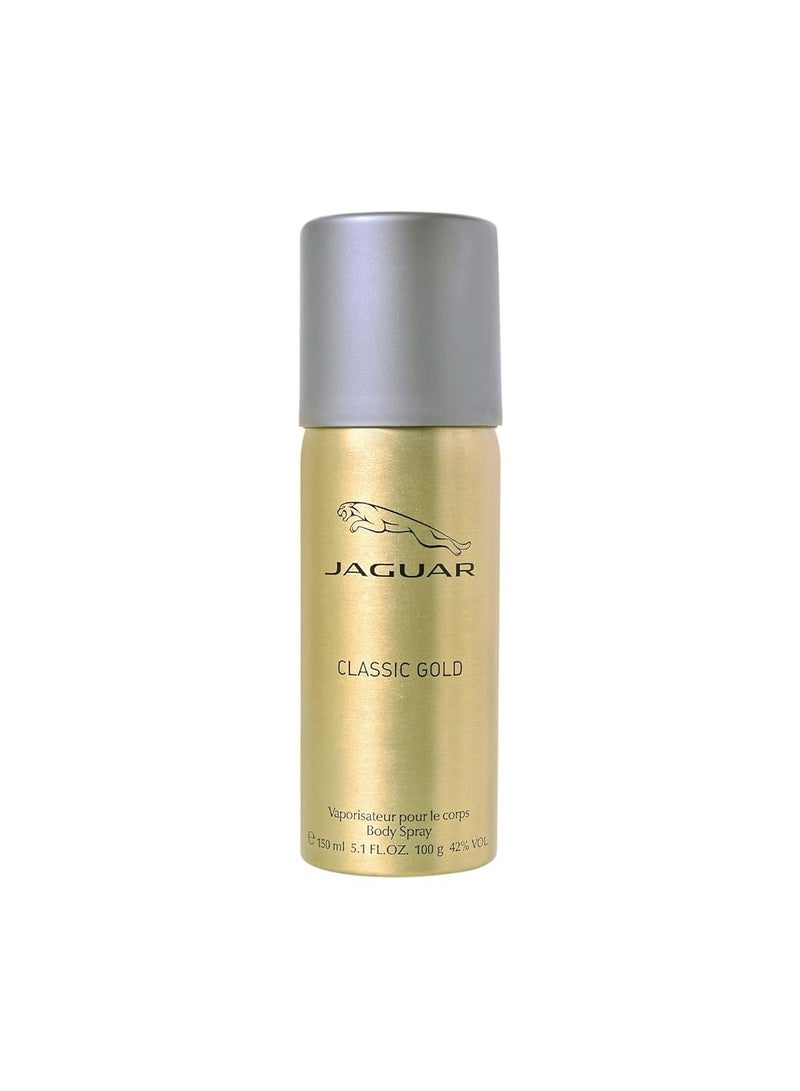 جاكوار Classic Gold Body Spray 200ml - Image 1