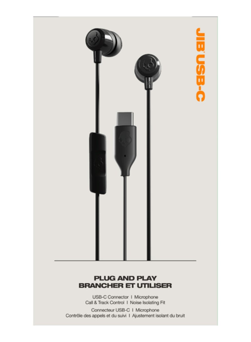 Skullcandy Jib USB-C Wired Earbuds with Noise Isolating Fit, Built-in Microphone Call and Track Control for iPhone, Android, Ear Gels Included for Custom Fit Bone  - Image 5