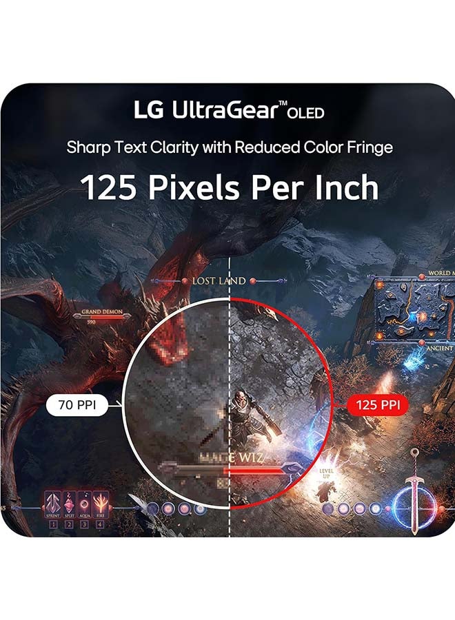 LG 45 inch Ultragear 5K2K WUHD (5120 x 2160) OLED Curved Gaming Monitor, Dual-Mode, 165Hz, 0.03ms, NVIDIA G-Sync, AMD FreeSync Premium Pro, HDR True Black 400, USB Type-C 90W, DP2.1, 45GX950A-B Black - Image 3